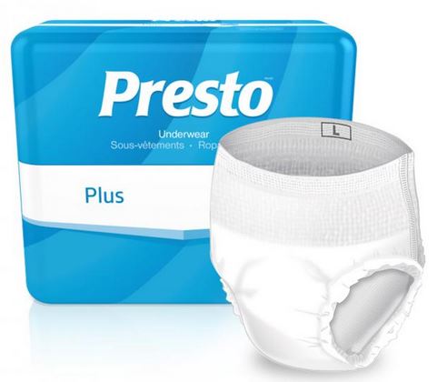 Presto Plus Classic Underwear - Advance DME and Medical Supplies